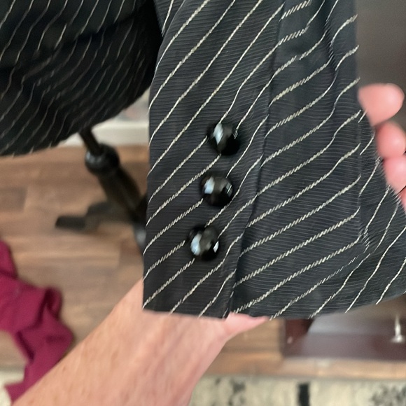 Oscar De La Renta Pin Stipe Blazer Vintage - Picture 3 of 9